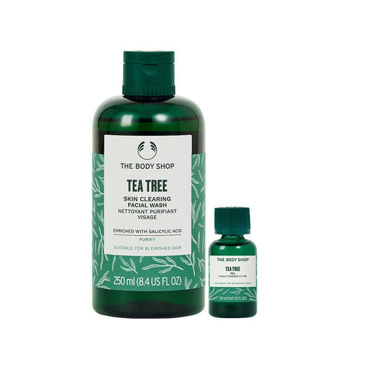 The Body Shop Tea Tree Facial Wash & Face Oil Combo