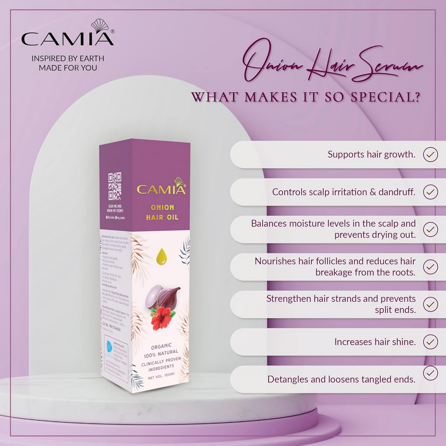 Camia Organic Onion Hair Oil