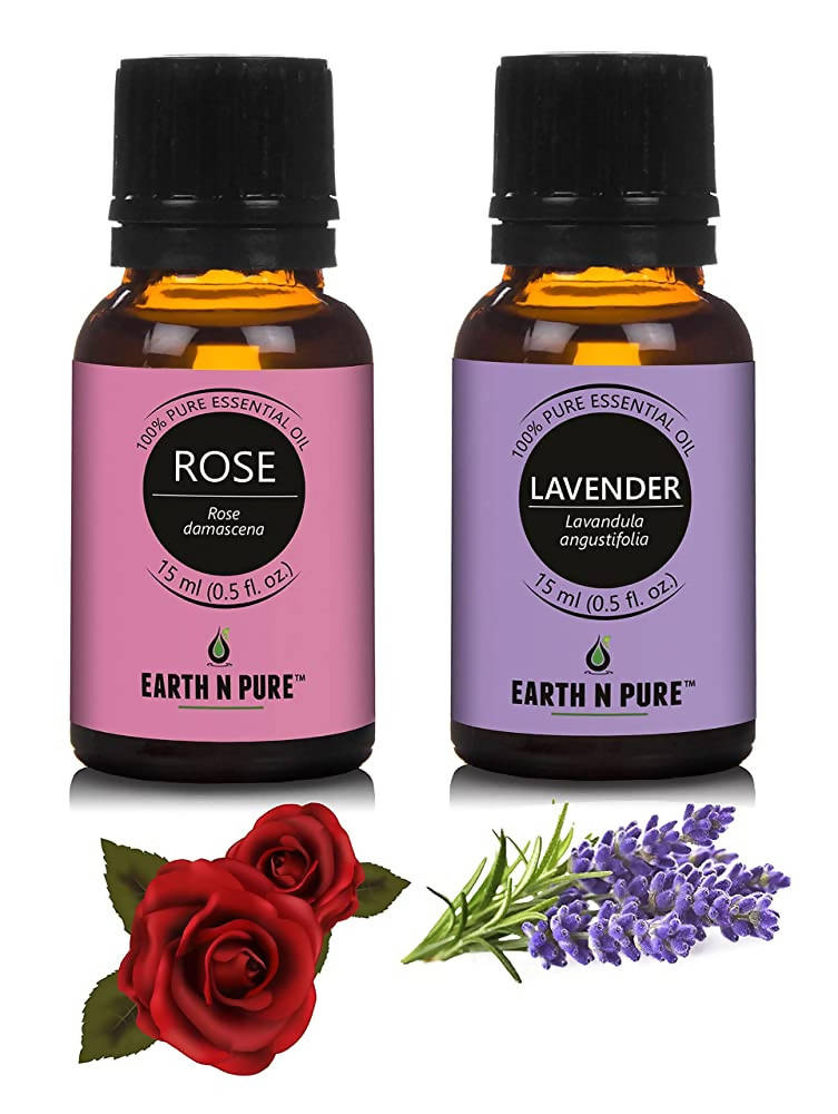 Earth N Pure Lavender & Rose Essential Oils