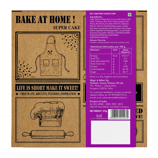 Choko La Homemade Happiness DIY Cake Egg less Choco Chip Mix