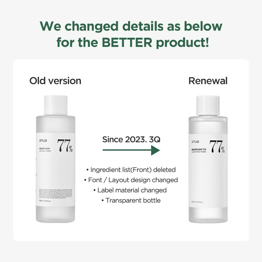 Anua Heartleaf 77% Soothing Toner - pH 5.5 Skin Trouble Care, Calming Skin, Refreshing, Purifying - Korean Skincare
