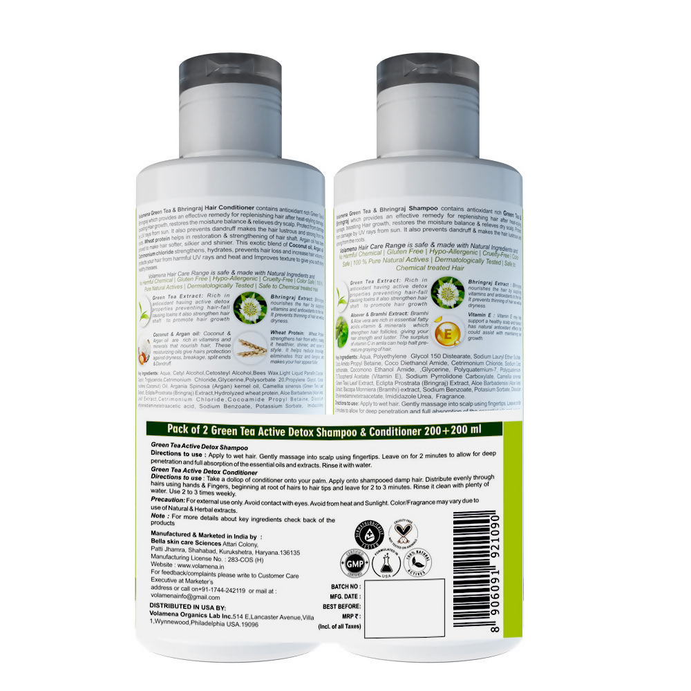 Volamena Green Tea & Bhringraj Shampoo & Conditioner