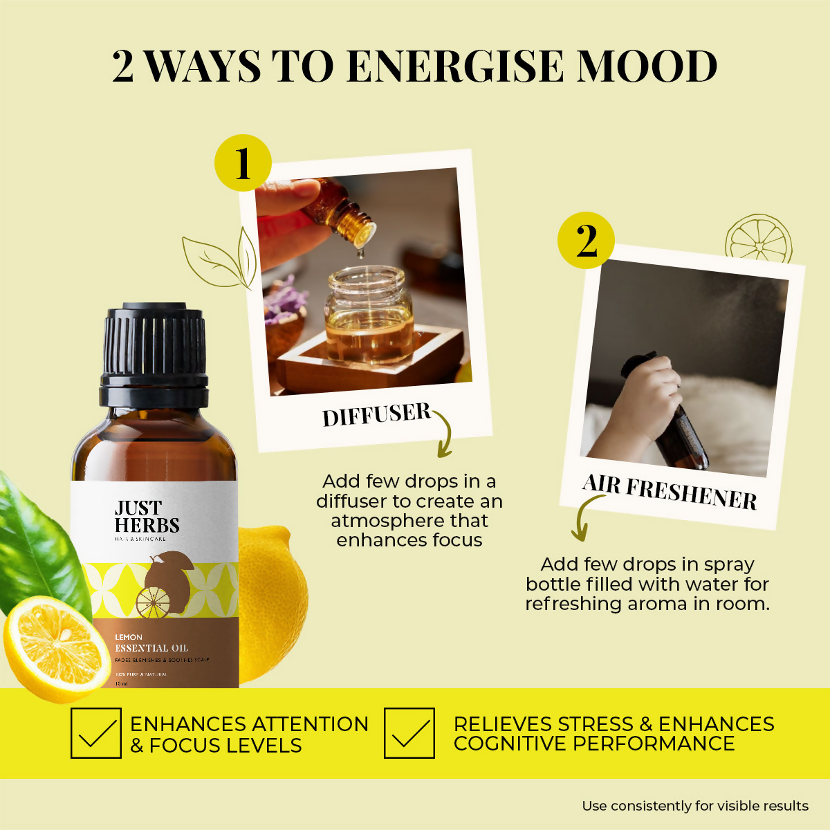 Just Herbs Lemon Essential Oil
