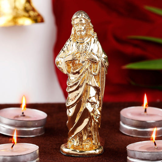 Buy Estele Gold-Polished Almighty Jesus Christ Idol showpiece for Gifting/Home Decoration