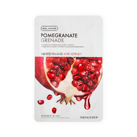 The Face Shop Real Nature Pomegranate Face Mask - Korean Skincare