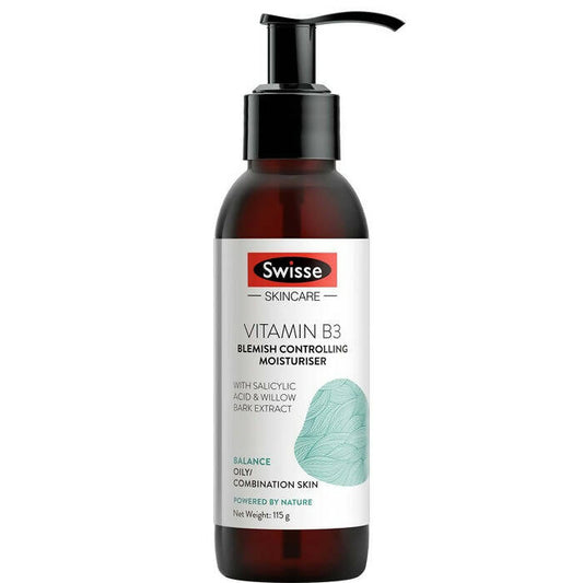 Buy Swisse Skincare Vit B3 Blemish Moisturiser With Green Tea & Willow Bark Extract from DrMediCart, Ship from India to USA