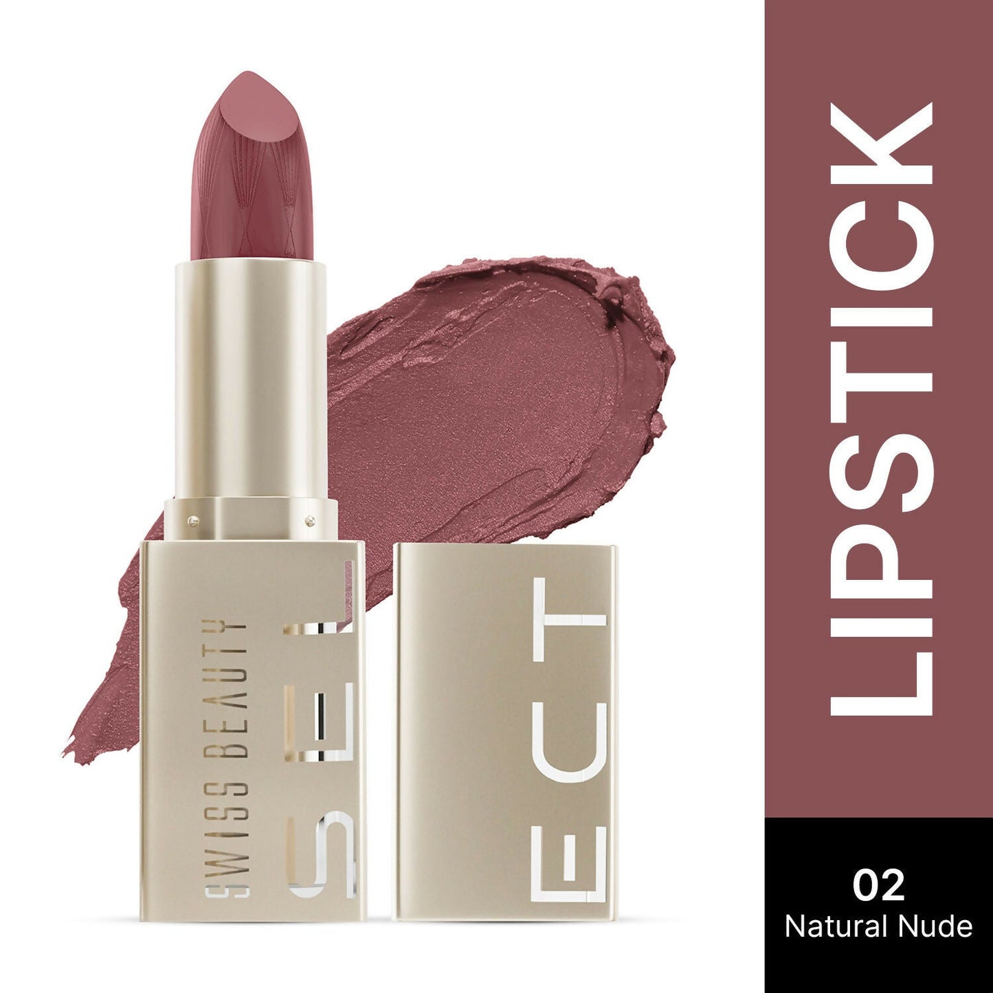 Swiss Beauty Select Creme Touch Hydrating Lipstick - 2 Natural Nude