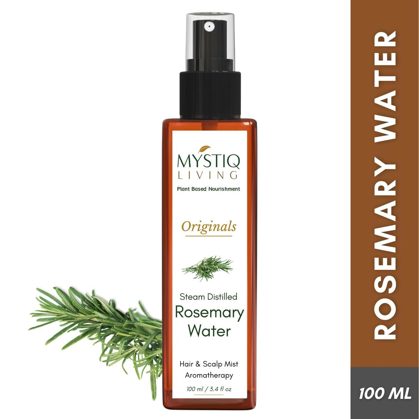 Mystiq Living Rosemary Water for Hair Growth - Hair Mist Spray