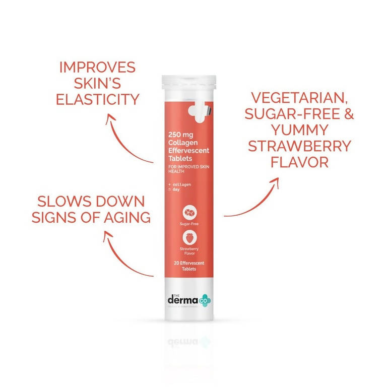 The Derma Co 250 mg Collagen Effervescent Tablets for Improved Skin Health