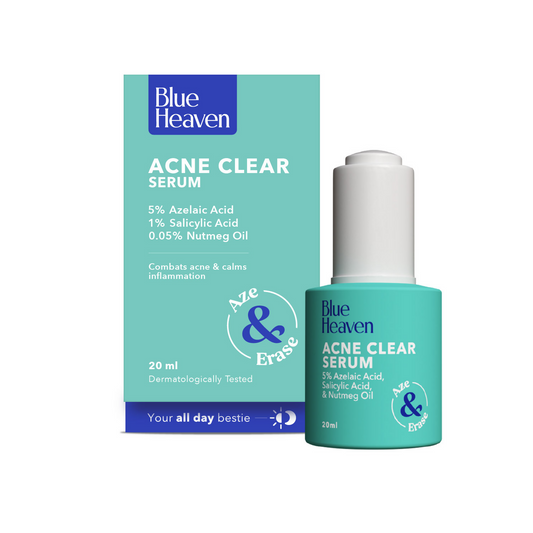 Blue Heaven Acne Clear Serum with 5% Azelaic Acid +1% Salicylic Acid + 0.5% Nutmeg Oil