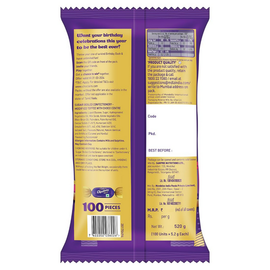 Cadbury Choclairs Gold Candies (chocolatecaramel)