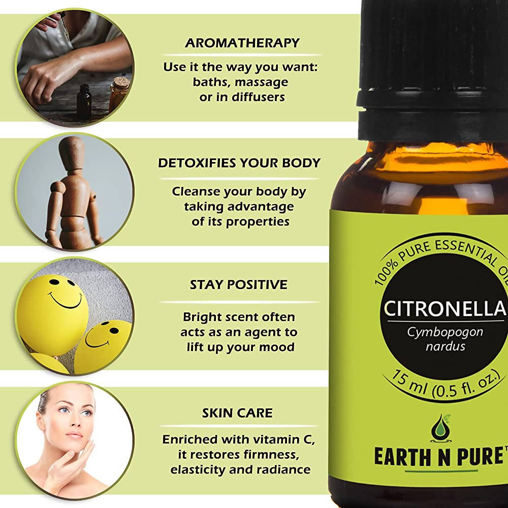 Earth N Pure Lemongrass & Citronella Essential Oils