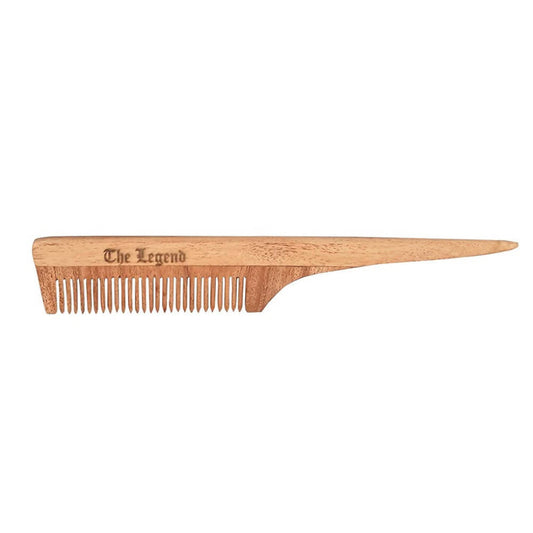 The Legend Organic Pure Neem Wood Comb With Long Handle