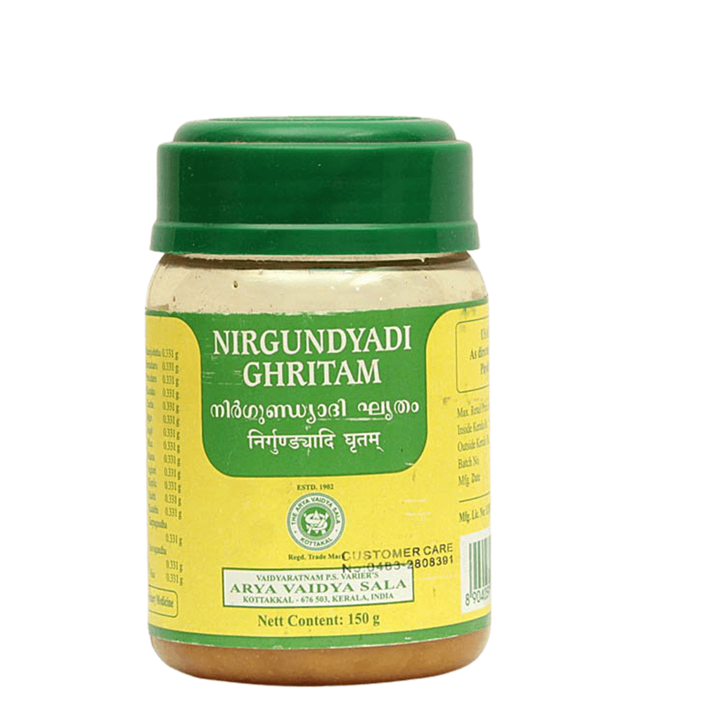 Buy Kottakkal Arya Vaidyasala - Nirgundyadi Ghritam from DrMediCart, Ship from India to USA