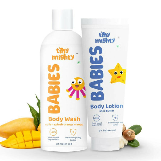 Tiny Mighty Baby Body Wash And Body Lotion Combo