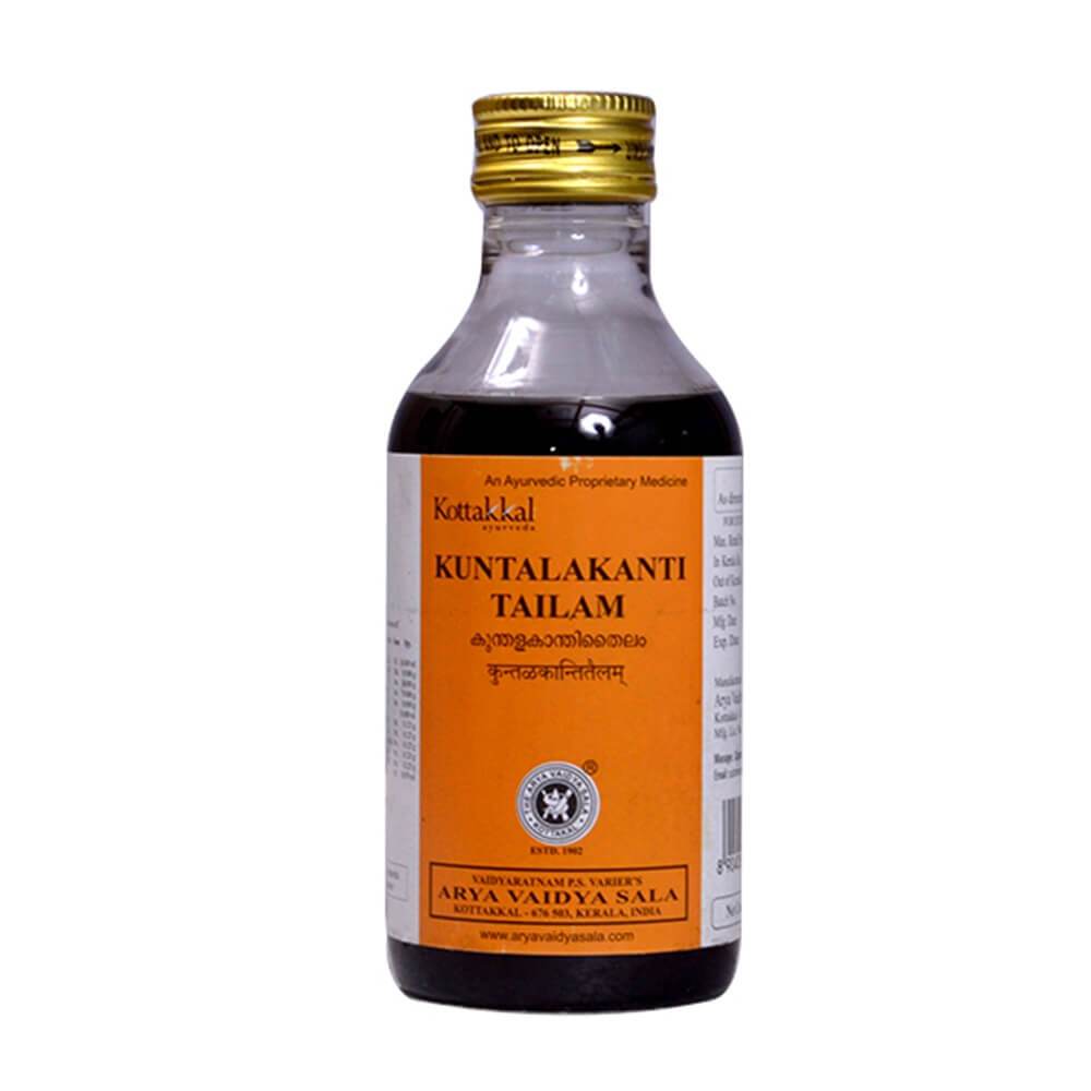 Buy Kottakkal Arya Vaidya Sala Kunthalakanti Tailam - Ayurvedic Hair Oil for Hair Growth & Strength from DrMediCart, Ship from India to USA