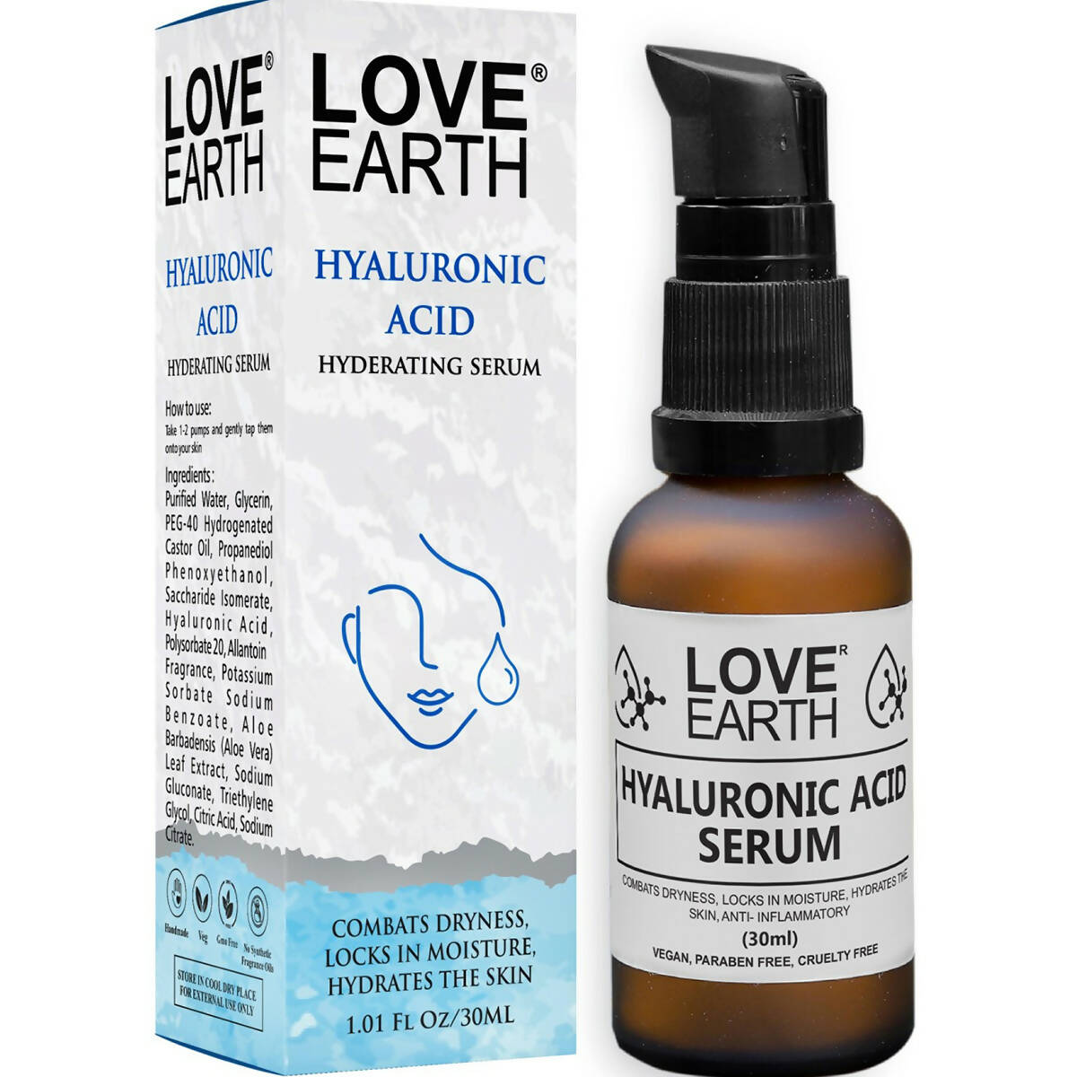Buy Love Earth Hyaluronic Acid Serum from DrMediCart, Ship from India to USA