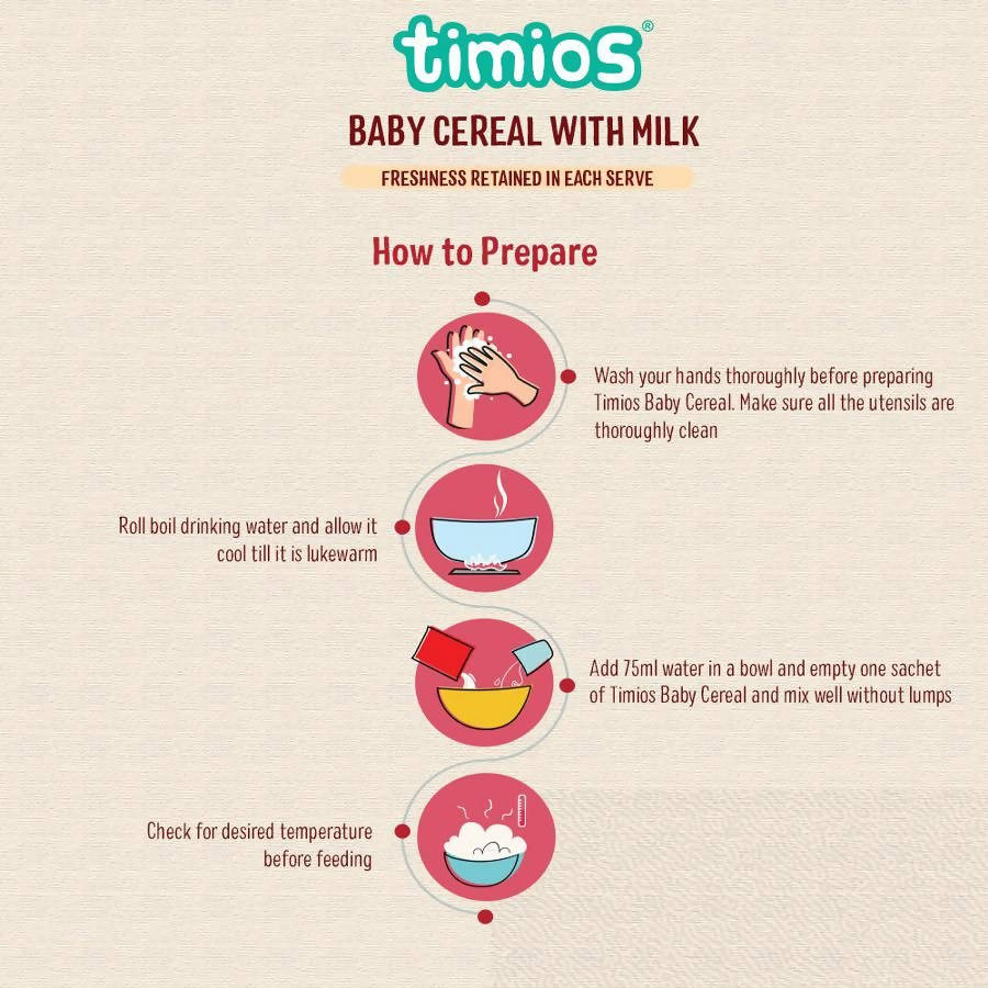 Timios Organic Rice Apple Baby Cereal
