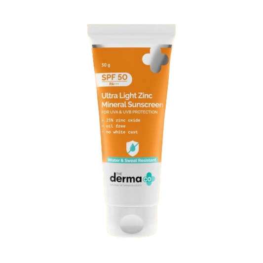 The Derma Co Ultra Light Zinc Mineral Sunscreen with SPF 50