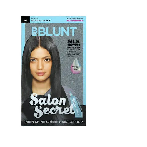 BBlunt Salon Secret High Shine CrÃ-¨me Hair Colour - Natural Black - DrMediCart