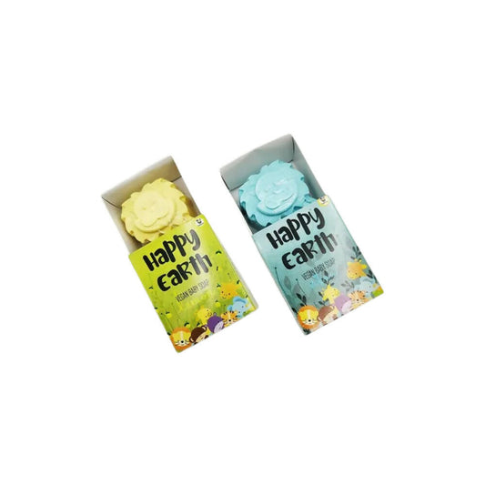 Cuddle Care Happy Earth Vegan Baby Soap for Infants- Blue & Yellow