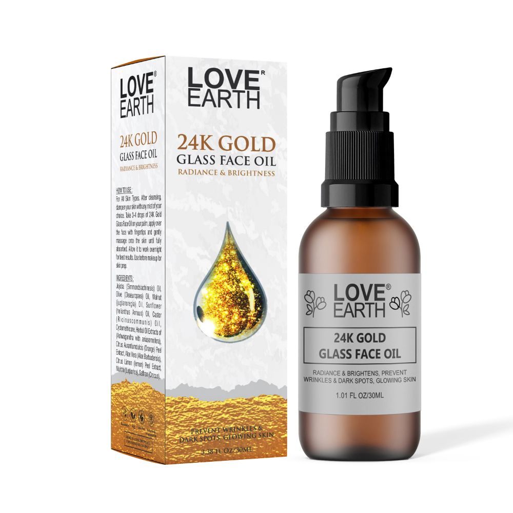 Love Earth 24K Gold Glass Face Oil