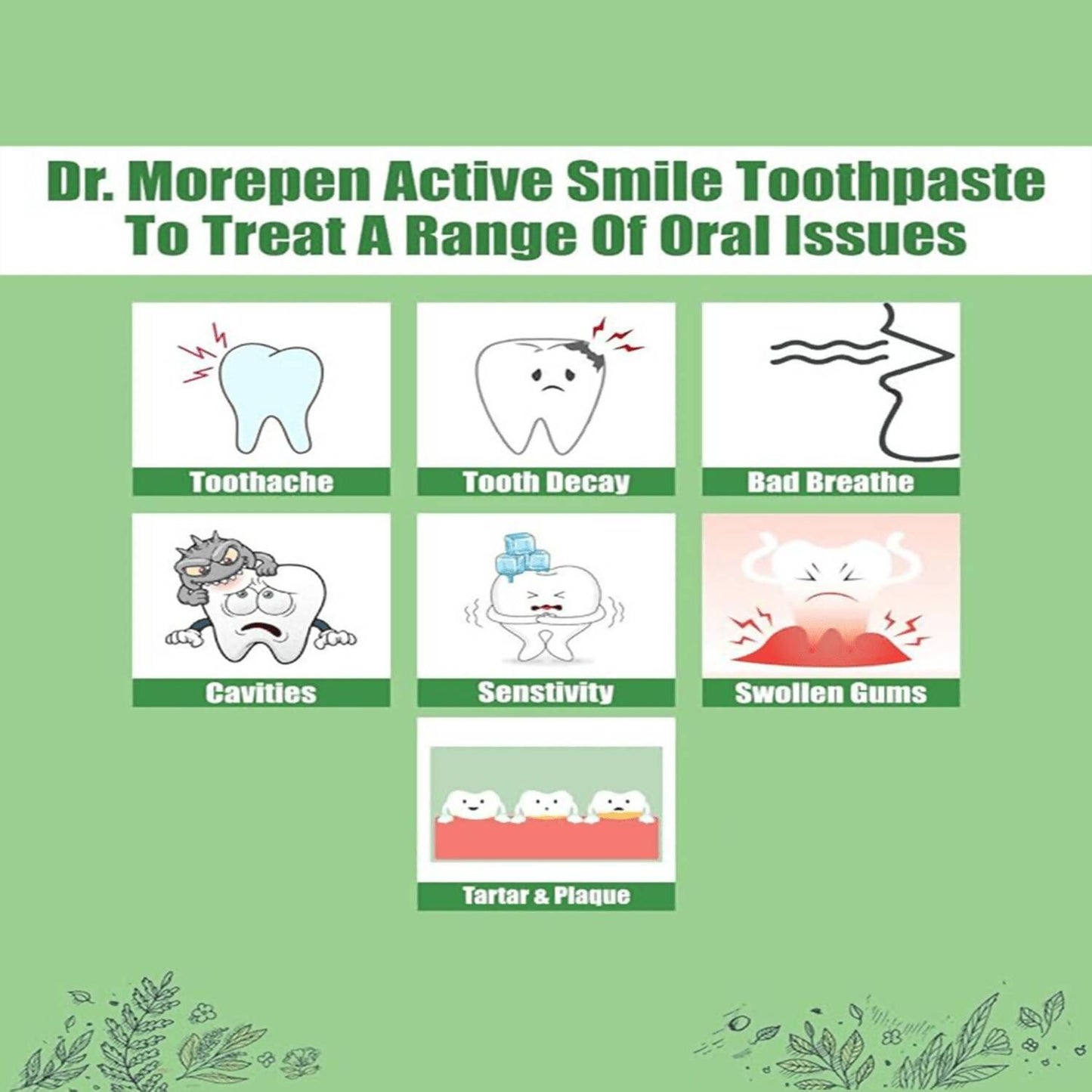 Dr. Morepen Active Smile Toothpaste with Bamboo Brush