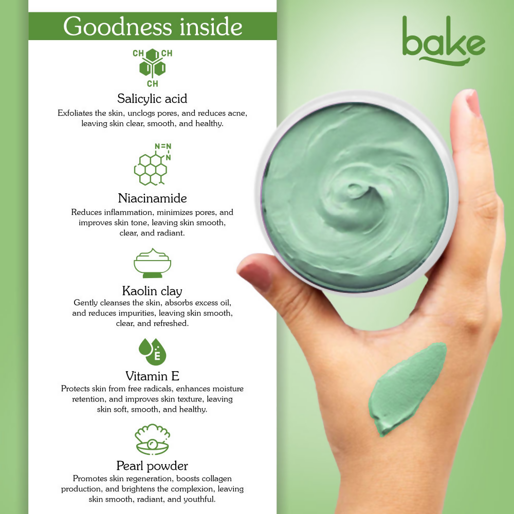 Bake Kiss The Frog Anti Acne Clay Mask With 2% Salicylic Acid & Niacinamide