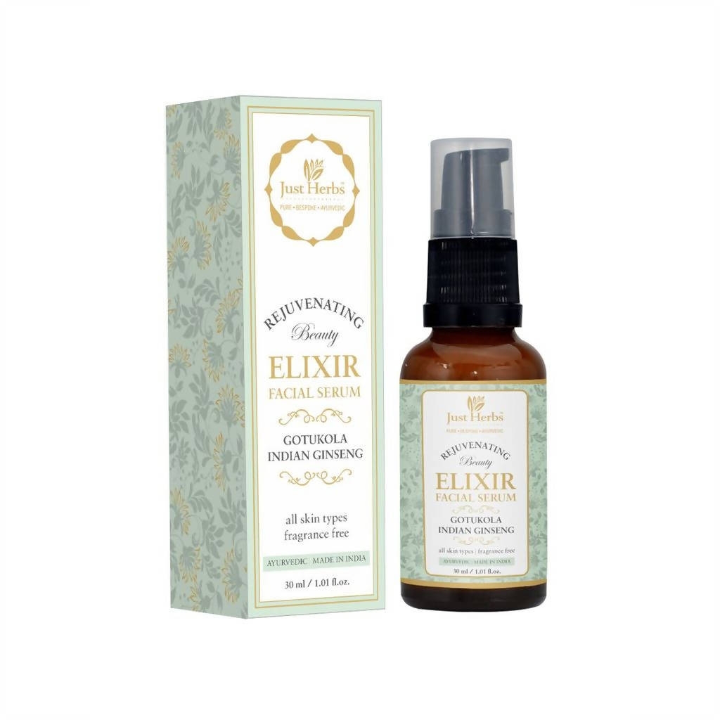 Just Herbs Rejuvenating Beauty Elixir Facial Serum Gotukola Indian Ginseng