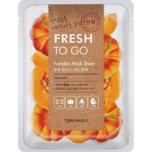 Tonymoly Fresh To Go Pumpkin Mask Sheet Firming - Korean Skincare