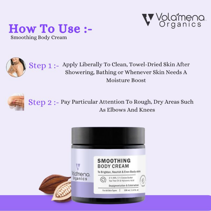 Volamena Smoothing Body Cream With AHA & Cocoa Butter
