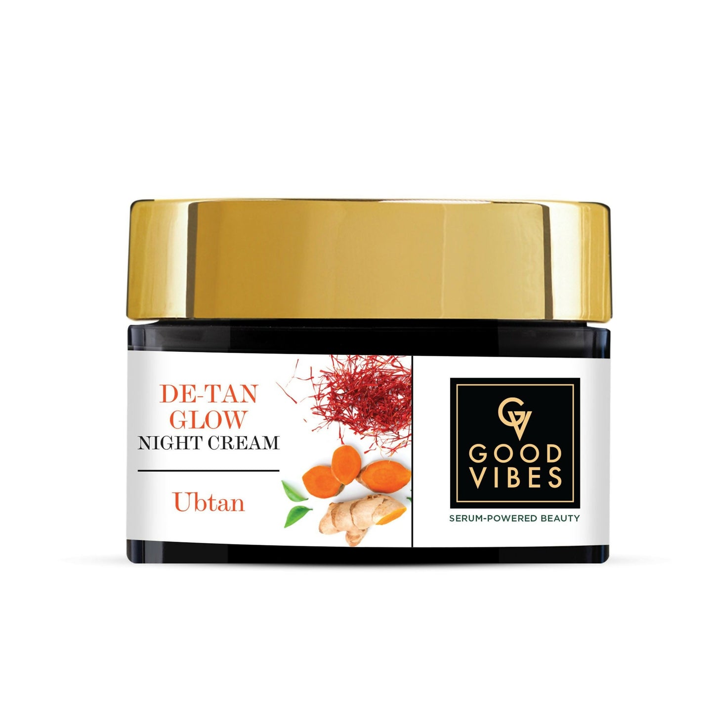Good Vibes De-Tan Glow Night Cream Ubtan with Power of Serum, Tan free, Brightening, Pigmentation
