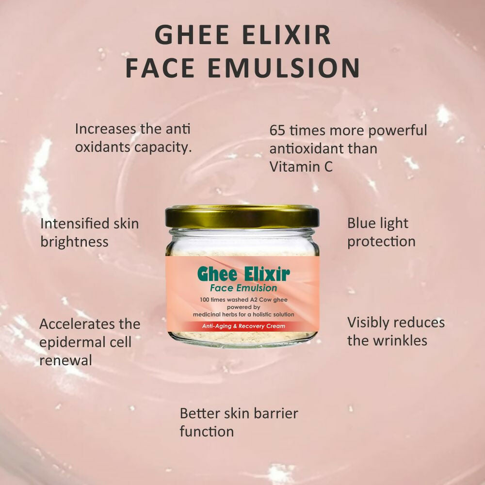 Beauty Secrets Ghee Elixir Ayurvedic Night Cream for Face infused with Collagen | Repair, Restore and Revive Naturally | Anti Aging Moisturizer