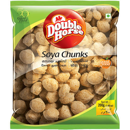 Buy Double Horse Soya Chunks | Super Soft, Protein Rich, Tender & Juicy Soya Bean Chunks | More Protein, Fat-Free from DrMediCart