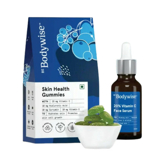 Buy BeBodywise 20% Vitamin C Face Serum & Skin Health Gummies For Skin Glow from DrMediCart, Ship from India to USA