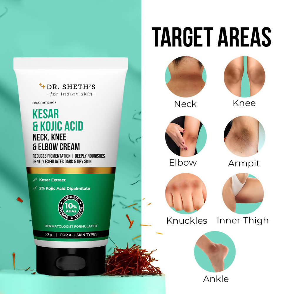 Dr. Sheth's Kesar & Kojic Acid Neck Knee & Elbow Cream