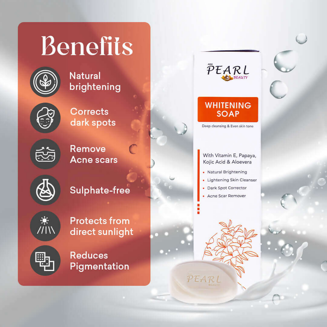 ARM Pearl Beauty Whitening Soap With Kojic Acid & Papaya