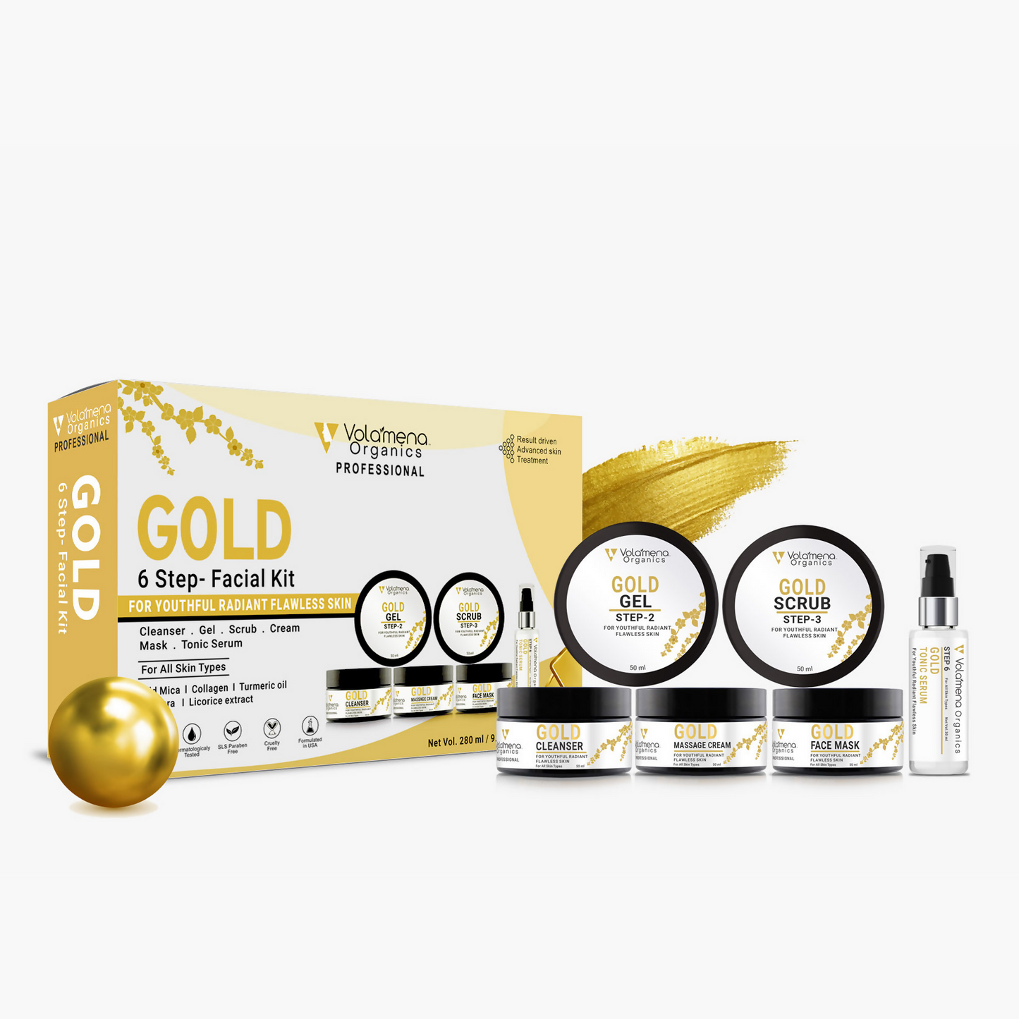 Volamena Skin Brightening Gold Facial Kit