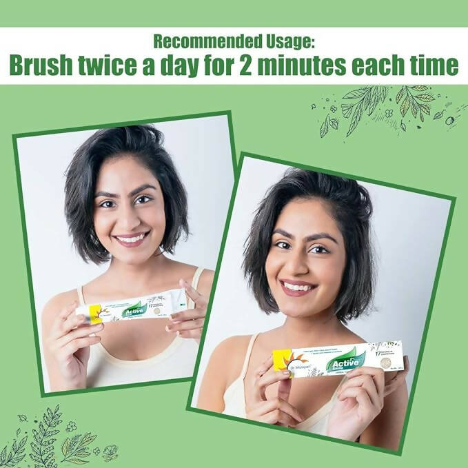 Dr. Morepen Active Smile Herbal Toothpaste with Neem, Clove & Menthol