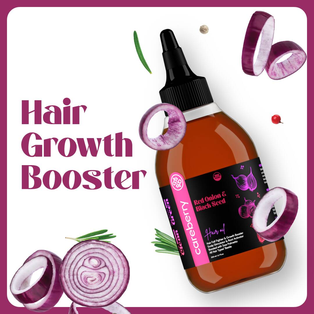 Careberry Genuine Organic Red Onion & Black Seed Extract Oil