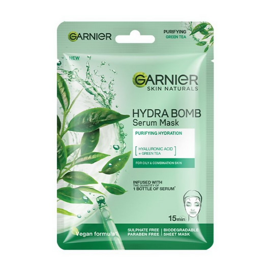 Garnier Skin Naturals Hydra Bomb Green Tea Face Serum Sheet Mask
