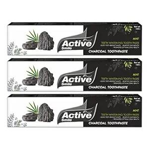 Dr. Morepen Active Smile Charcoal Toothpaste for Teeth Whitening & Bad Breath Removal