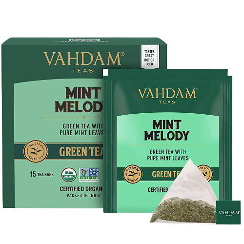 Buy Vahdam Mint Melody Green Tea from DrMediCart, Ship from India to USA
