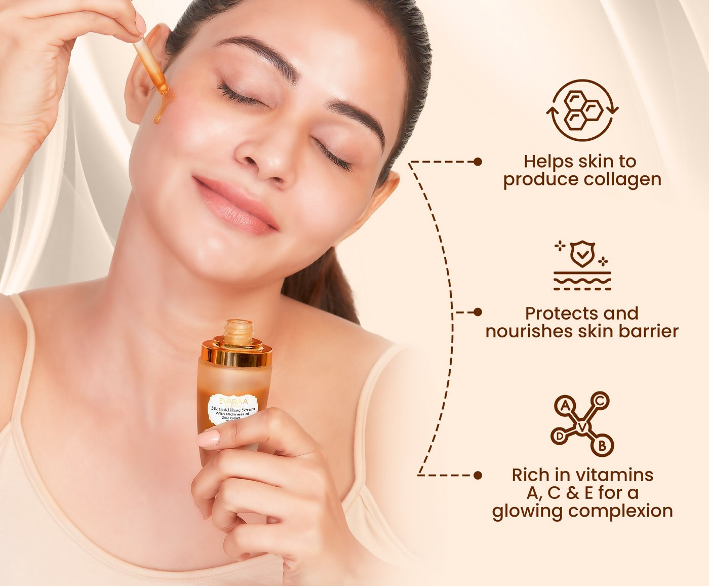 Evaraa Essential 24k Gold Rose Serum