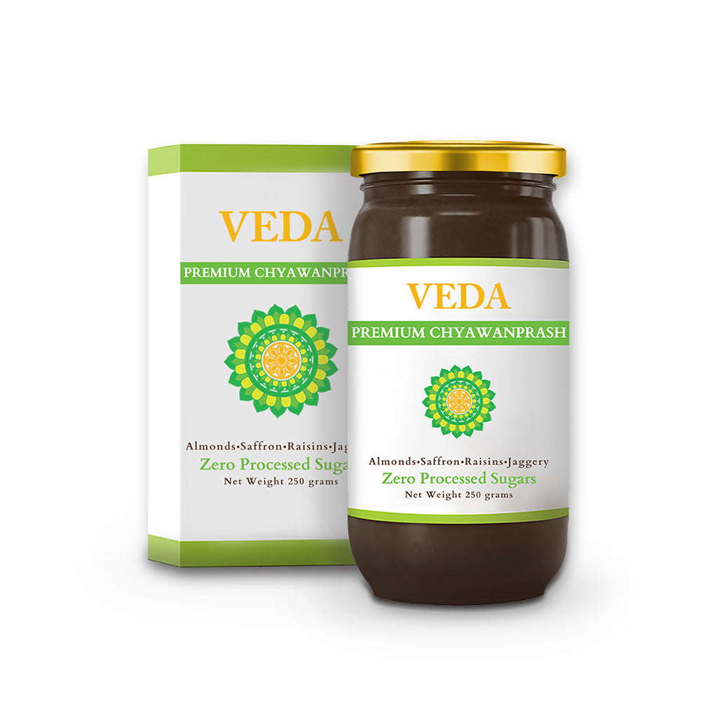 Veda Premium Chyawanprash (Sugar Free) - All Season Jaggery Chyawanprash with Almonds & Saffron, Pure & Fresh