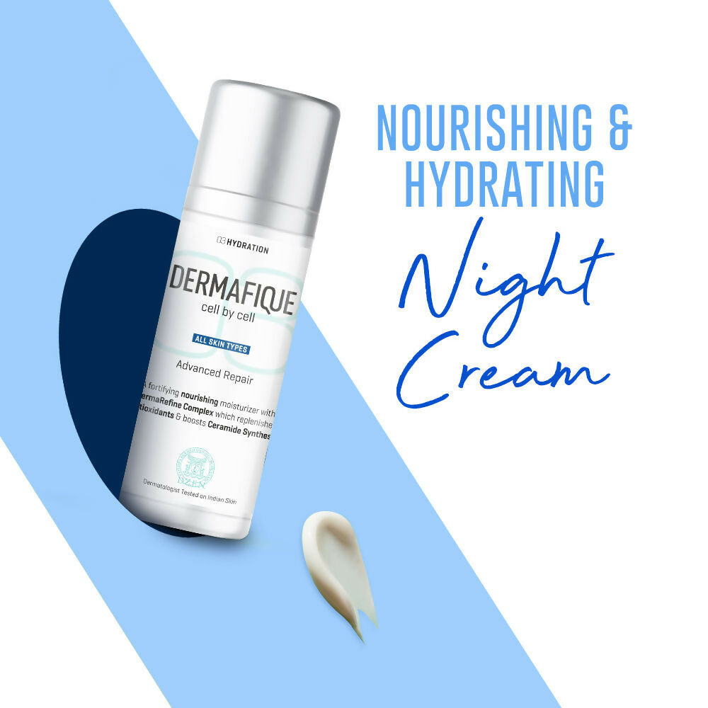 Dermafique Advanced Repair Night Cream With Niacinamide, Repairs Skin Damage