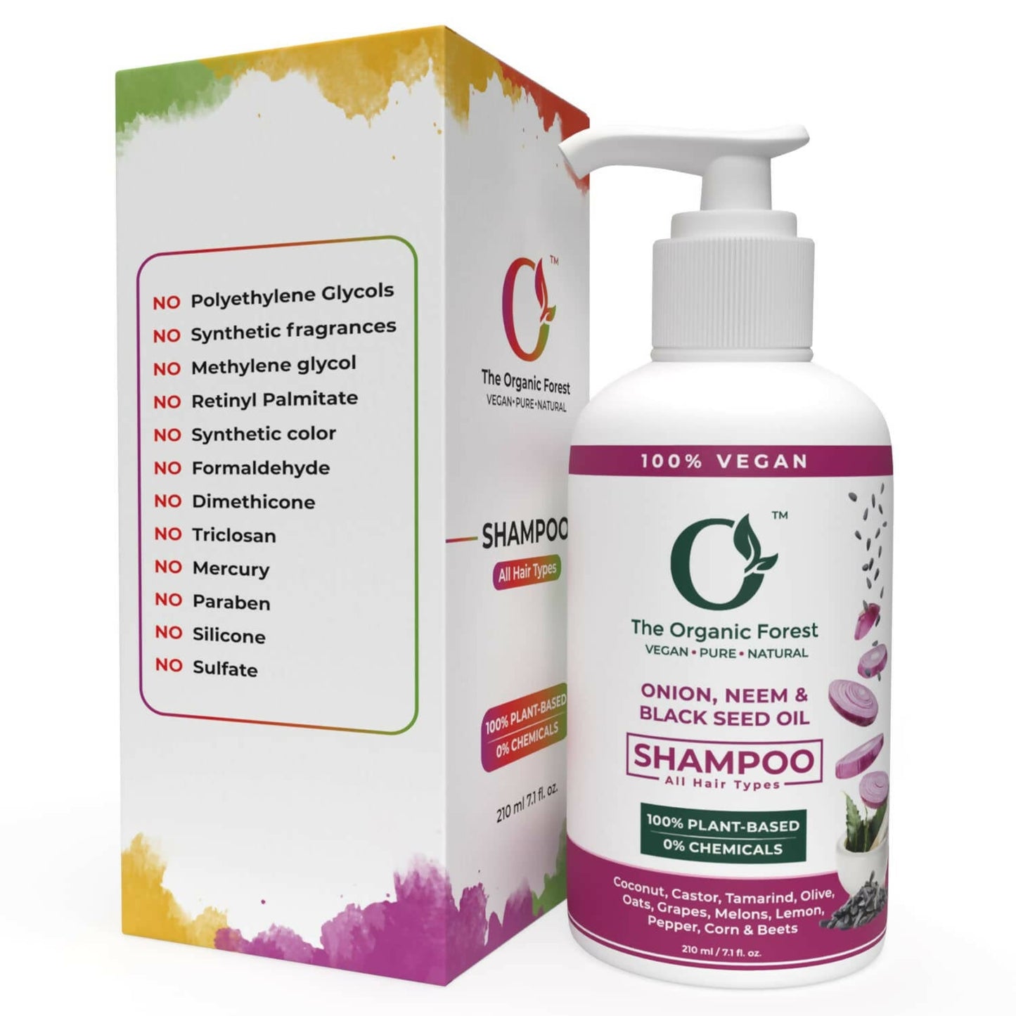 The Organic Forest Onion, Neem & Black Seed Oil Hair Shampoo