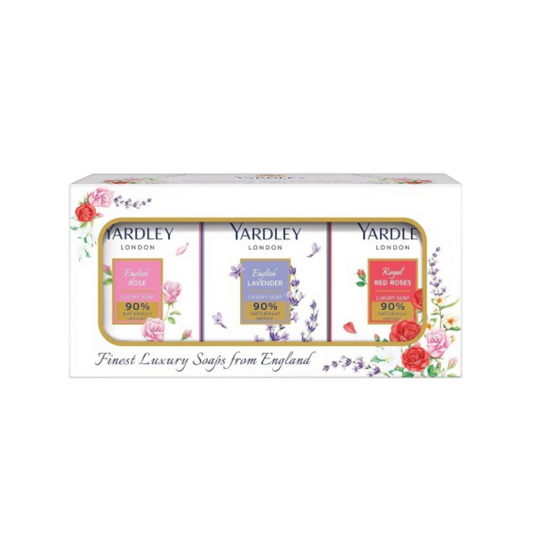 Yardley London English Lavender, English Rose, Royal Red Roses Luxury Soap for Women