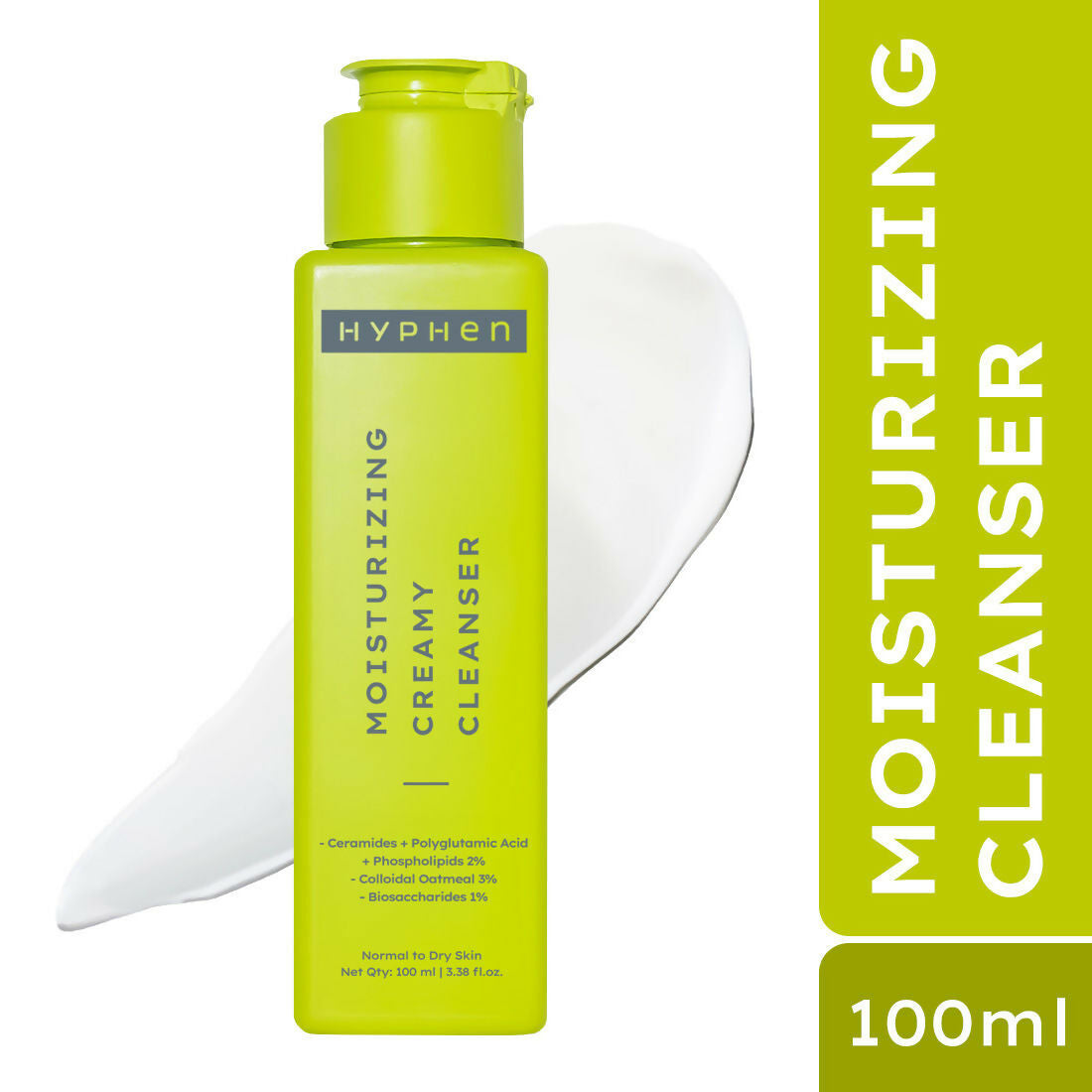 Hyphen By Kriti Sanon Moistuzing Creamy Cleanser, Hydration & Gentle Cleansing For Dry Skin