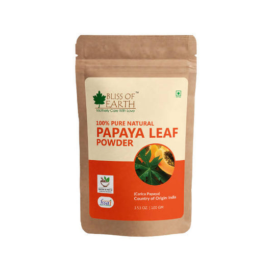 Bliss of Earth 100% Pure Natural Papaya Leaf Powder